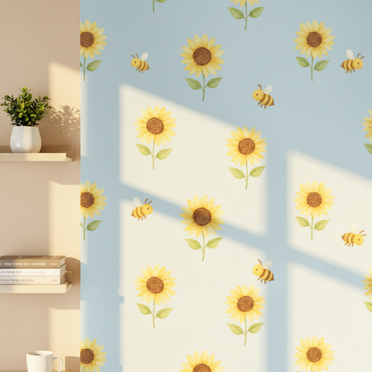 Busy Bees & Sunflowers - Fabric Stickers - Pattern
