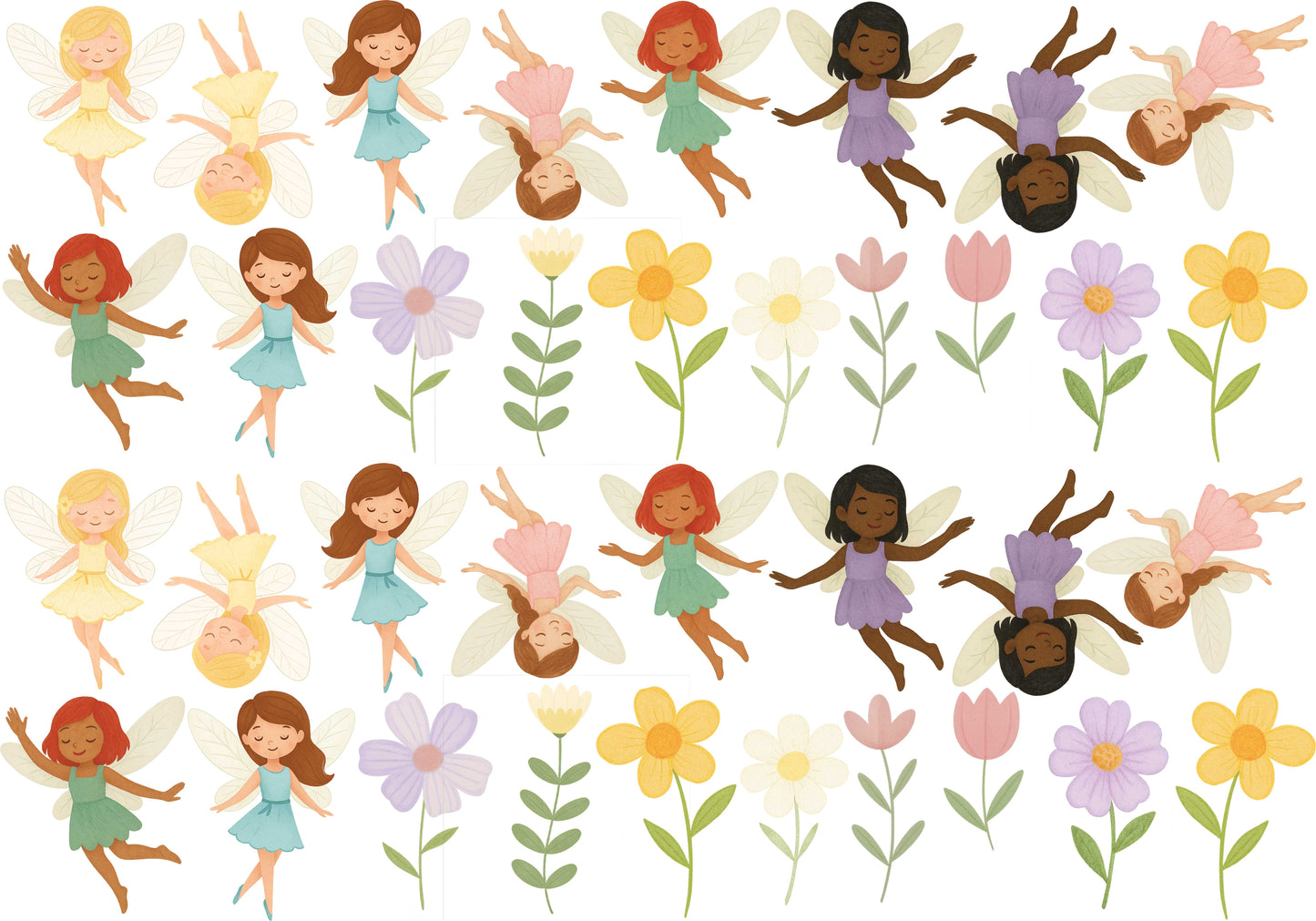 Faries - Fabric Stickers - Pattern