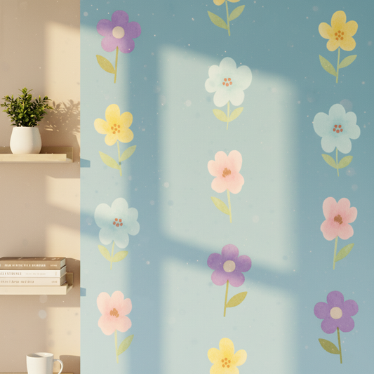 Watercolor Meadow - Fabric Stickers - Pattern