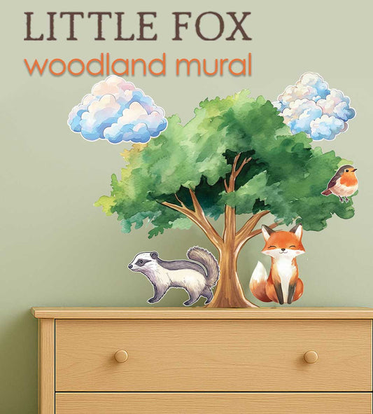 Little Fox - Woodland Mural