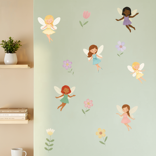 Faries - Mini Fabric Stickers - Wall Patern