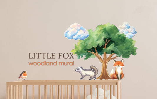 Little Fox - Woodland Mural